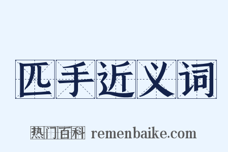 匹手近义词是什么意思的图片